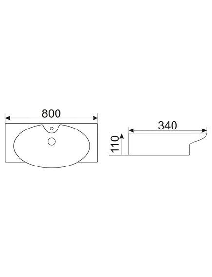 Купить CeramaLux N STR 4282B Раковина накладная  80 см (str4282b) по цене 13900 руб., в Санкт-Петебруге в интернет магазине 100-Систем, а также дургие товары CeramaLux из раздела Подвесные раковины и Раковины и пьедесталы