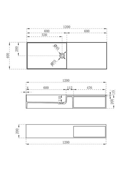 Купить Раковина из искусственного камня Vincea VWB-6S112MW, 1200*400*200, подвесная, цвет белый матовый, , шт (vwb-6s112mw) по цене 53285.5 руб., в Санкт-Петебруге в интернет магазине 100-Систем, а также дургие товары Vincea из раздела Подвесные раковины и Раковины и пьедесталы