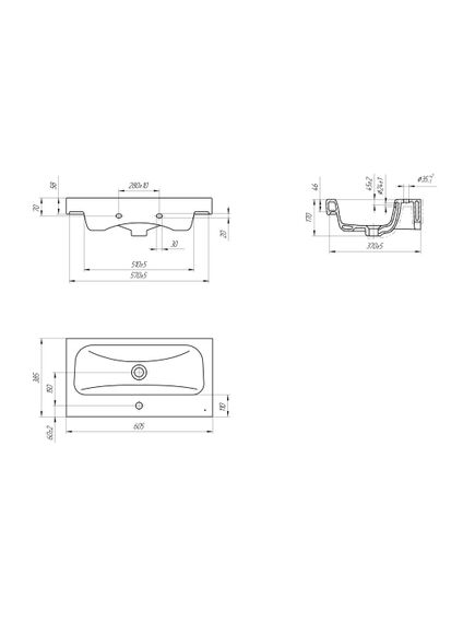 Купить Раковина MODUO 60 SLIM (s-um-mod60sl/1) по цене 4790 руб., в Санкт-Петебруге в интернет магазине 100-Систем, а также дургие товары CERSANIT из раздела Подвесные раковины и Раковины и пьедесталы