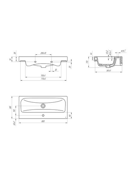 Купить Раковина MODUO 80 SLIM (s-um-mod80sl/1) по цене 7390 руб., в Санкт-Петебруге в интернет магазине 100-Систем, а также дургие товары CERSANIT из раздела Подвесные раковины и Раковины и пьедесталы