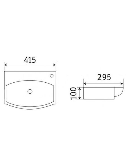 Купить CeramaLux N 78014Т Раковина накладная  42 см (78014t) по цене 7100 руб., в Санкт-Петебруге в интернет магазине 100-Систем, а также дургие товары CeramaLux из раздела Подвесные раковины и Раковины и пьедесталы