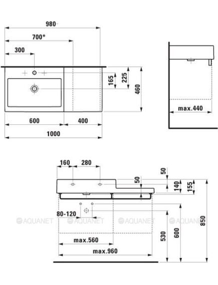 Купить Раковина Laufen Living City 100  (8.1843.2.000.104.1) по цене 53524.77 руб., в Санкт-Петебруге в интернет магазине 100-Систем, а также дургие товары LAUFEN из раздела Подвесные раковины и Раковины и пьедесталы