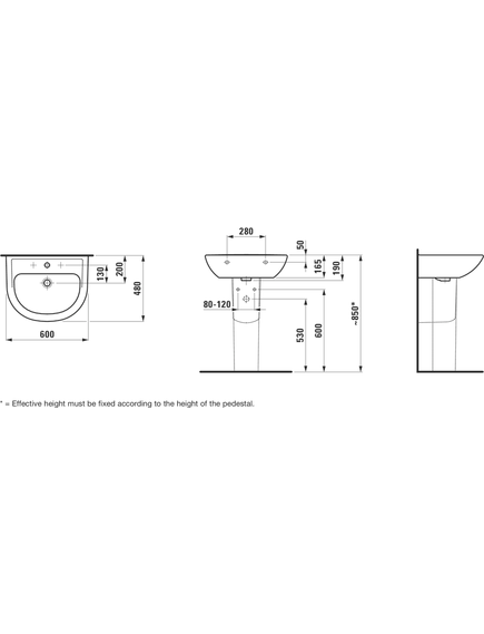 Купить Раковина Laufen Pro B 60 8.1095.2 Белая (8.1095.2.000.104.1) по цене 5131.74 руб., в Санкт-Петебруге в интернет магазине 100-Систем, а также дургие товары LAUFEN из раздела Подвесные раковины и Раковины и пьедесталы