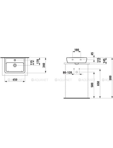 Купить Раковина Laufen Pro 811952 (8.1195.2.000.104.1) по цене 13836 руб., в Санкт-Петебруге в интернет магазине 100-Систем, а также дургие товары LAUFEN из раздела Подвесные раковины и Раковины и пьедесталы