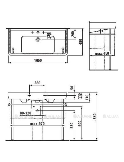 Купить Раковина Laufen Pro  (8.1395.8.000.104.1) по цене 54447.77 руб., в Санкт-Петебруге в интернет магазине 100-Систем, а также дургие товары LAUFEN из раздела Подвесные раковины и Раковины и пьедесталы