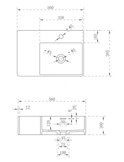 Купить Раковина подвесная ABBER Stein AS2644 R белая матовая (as2644 r) по цене 34000 руб., в Санкт-Петебруге в интернет магазине 100-Систем, а также дургие товары ABBER из раздела Подвесные раковины и Раковины и пьедесталы