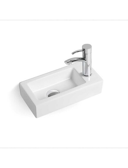 Купить Раковина керамическая Vincea VBS-133R, 370*180*90, подвесная, цвет белый, правая, , шт (vbs-133r) по цене 4493.5 руб., в Санкт-Петебруге в интернет магазине 100-Систем, а также дургие товары Vincea из раздела Подвесные раковины и Раковины и пьедесталы
