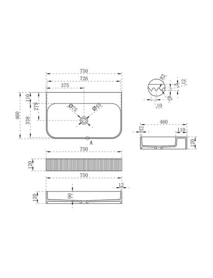 Купить Раковина из искусственного камня Vincea VWB-6SG75MW, 750*460*120, подвесная, цвет белый матовый, , шт (vwb-6sg75mw) по цене 40489 руб., в Санкт-Петебруге в интернет магазине 100-Систем, а также дургие товары Vincea из раздела Подвесные раковины и Раковины и пьедесталы
