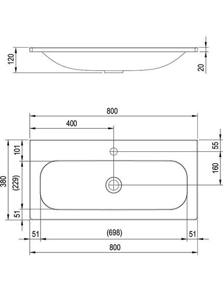 Купить Мебельная раковина Ravak Ring 80 (xjk01180000) по цене 26730 руб., в Санкт-Петебруге в интернет магазине 100-Систем, а также дургие товары RAVAK из раздела Подвесные раковины и Раковины и пьедесталы