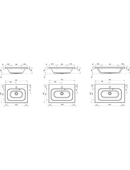 Купить Умывальник Ravak Chrome 600 с переливом (xjg01160000) по цене 32890 руб., в Санкт-Петебруге в интернет магазине 100-Систем, а также дургие товары RAVAK из раздела Подвесные раковины и Раковины и пьедесталы