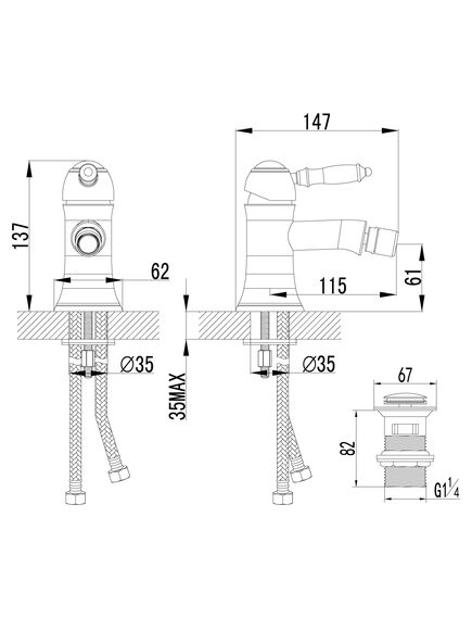 Купить Смеситель Lemark Villa LM4808B для биде (lm4808b) по цене 18400 руб., в Санкт-Петебруге в интернет магазине 100-Систем, а также дургие товары LEMARK из раздела Смесители для биде и Смесители