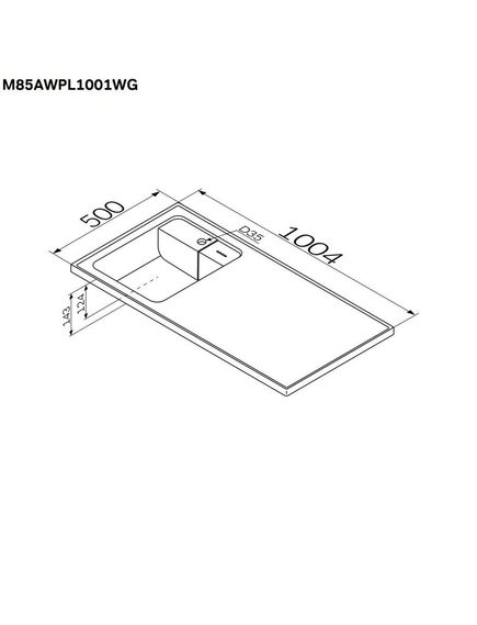 Купить M85AWPL1001WG X-Joy,  Раковина над стиральной машиной, литьевой мрамор, левая, 100 см, белый глянец (m85awpl1001wg) по цене 21790 руб., в Санкт-Петебруге в интернет магазине 100-Систем, а также дургие товары AM.PM из раздела Раковины над стиральной машиной и Раковины и пьедесталы