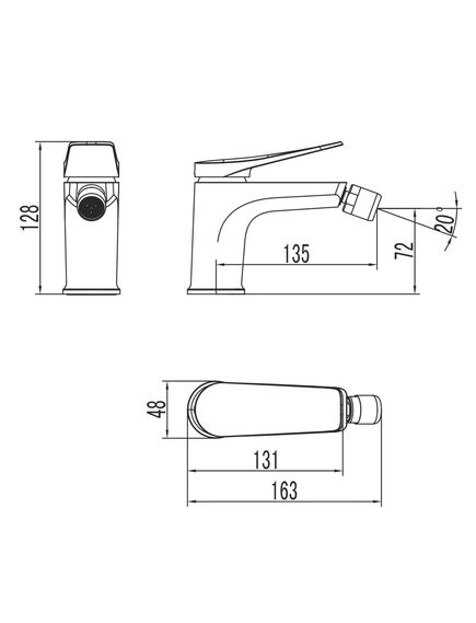 Купить Смеситель Lemark Bronx LM3708GM для биде (lm3708gm) по цене 17540 руб., в Санкт-Петебруге в интернет магазине 100-Систем, а также дургие товары LEMARK из раздела Смесители для биде и Смесители