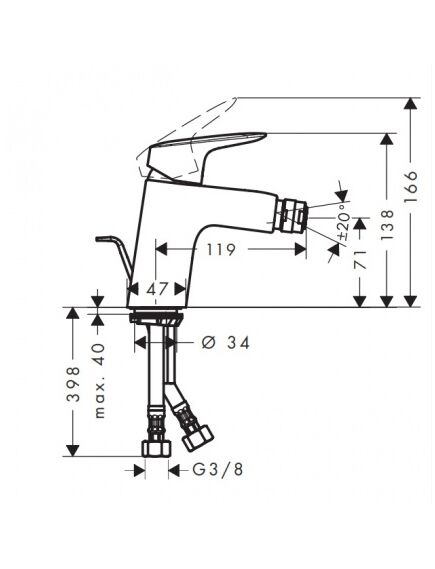 Купить HG Logis, смес. 71204 для биде, 70мм, с д/кл, 3/8", хр (71204000) по цене 12337.23 руб., в Санкт-Петебруге в интернет магазине 100-Систем, а также дургие товары HANSGROHE из раздела Смесители для биде и Смесители
