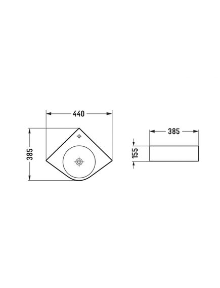 Купить Раковина керамическая Vincea VBS-502, 440*385*155, подвесная, цвет белый, , шт (vbs-502) по цене 6545.5 руб., в Санкт-Петебруге в интернет магазине 100-Систем, а также дургие товары Vincea из раздела Угловые раковины и Раковины и пьедесталы