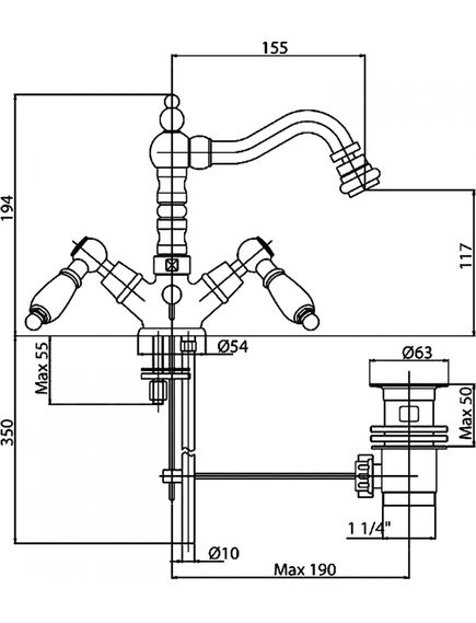 Купить Смеситель Cezares First FIRST-BS2-01-Bi для биде (first-bs2-01-bi) по цене 32420 руб., в Санкт-Петебруге в интернет магазине 100-Систем, а также дургие товары CEZARES из раздела Смесители для биде и Смесители