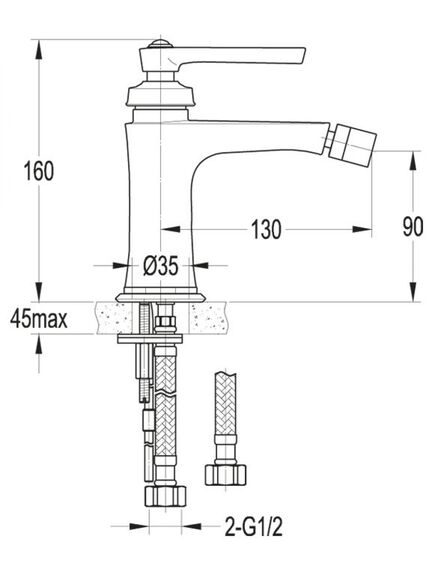 Купить Смеситель для биде Cezares LIBERTY-F-BS-01-W0, хром (LIBERTY-F-BS-01-W0) по цене 16190 руб., в Санкт-Петебруге в интернет магазине 100-Систем, а также дургие товары CEZARES из раздела Смесители для биде и Смесители