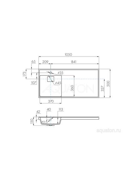 Купить Раковина AQUATON Лондри 1050 белая левая 1A72833KLH01L (1a72833klh01l) по цене 16226.5 руб., в Санкт-Петебруге в интернет магазине 100-Систем, а также дургие товары AQUATON из раздела Раковины над стиральной машиной и Раковины и пьедесталы