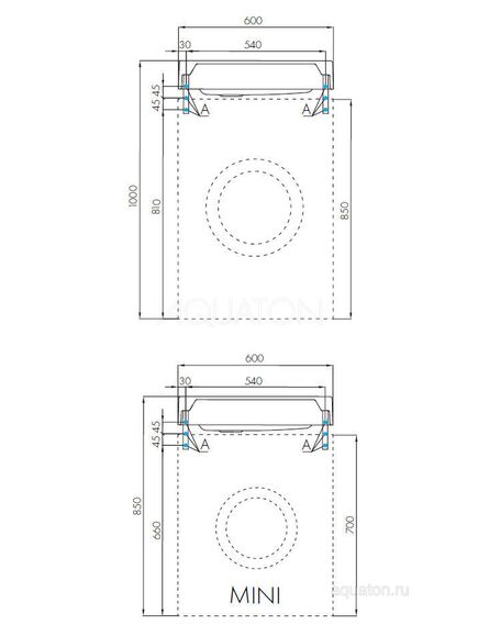 Купить Раковина AQUATON Рейн 60 1A72103KRW010 (1a72103krw010) по цене 16226.5 руб., в Санкт-Петебруге в интернет магазине 100-Систем, а также дургие товары AQUATON из раздела Раковины над стиральной машиной и Раковины и пьедесталы