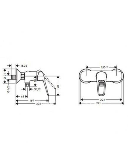 Купить HG NovusLoop, смеситель 71360, для душа, рукоятка "петля", хром (71360000) по цене 19268.27 руб., в Санкт-Петебруге в интернет магазине 100-Систем, а также дургие товары HANSGROHE из раздела Смесители для душа без излива и Смесители для ванны и душа