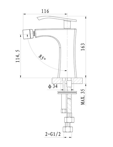 Купить Смеситель для биде WONZON & WOGHAND TRIUMPH, Хром (WW-565001-CR) (ww-565001-cr) по цене 20181 руб., в Санкт-Петебруге в интернет магазине 100-Систем, а также дургие товары WONZON & WOGHAND из раздела Смесители для биде и Смесители