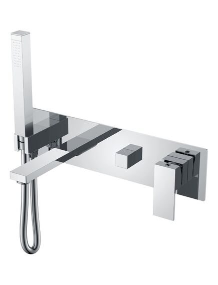 Купить Смеситель для ванны встроенный Qubic Chrome (474-2-cr) по цене 36250 руб., в Санкт-Петебруге в интернет магазине 100-Систем, а также дургие товары BOHEME из раздела Встраиваемые настенные смесители для ванны и душа и Смесители для ванны и душа