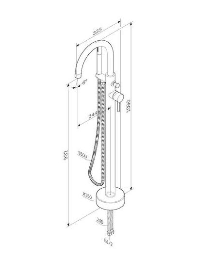 Купить F7514100 Sense, смеситель д/ванны/душа, отдельностоящи1, хром, шт. (f7514100) по цене 114490 руб., в Санкт-Петебруге в интернет магазине 100-Систем, а также дургие товары AM.PM из раздела Напольные смесители для ванны, раковины и Смесители для ванны и душа