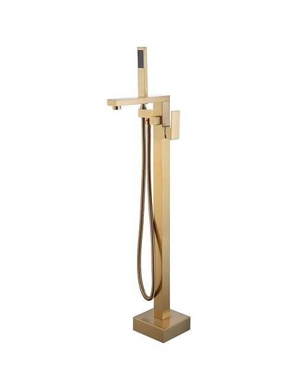 Купить Смеситель ABBER Daheim AF8215G напольный, золото матовое (AF8215G) по цене 75400 руб., в Санкт-Петебруге в интернет магазине 100-Систем, а также дургие товары ABBER из раздела Напольные смесители для ванны, раковины и Смесители для ванны и душа
