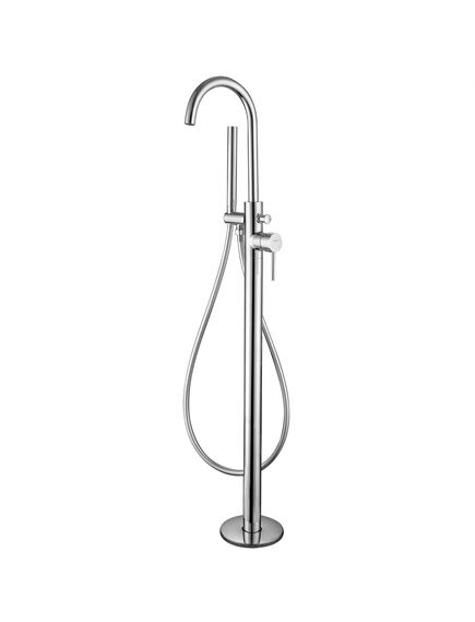 Купить Смеситель ABBER Wasser Kreis AF8115 напольный для ванны, хром (af8115) по цене 42000 руб., в Санкт-Петебруге в интернет магазине 100-Систем, а также дургие товары ABBER из раздела Напольные смесители для ванны, раковины и Смесители для ванны и душа