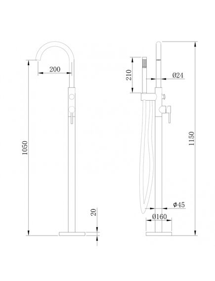 Купить Смеситель ABBER Wasser Kreis AF8115 напольный для ванны, хром (af8115) по цене 42000 руб., в Санкт-Петебруге в интернет магазине 100-Систем, а также дургие товары ABBER из раздела Напольные смесители для ванны, раковины и Смесители для ванны и душа