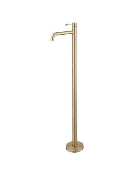 Купить Смеситель ABBER Wasser Kreis AF8140G напольный для раковины, золото матовое (AF8140G) по цене 63000 руб., в Санкт-Петебруге в интернет магазине 100-Систем, а также дургие товары ABBER из раздела Напольные смесители для ванны, раковины и Смесители для ванны и душа