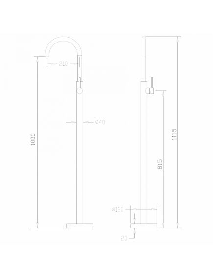 Купить Смеситель ABBER Wasser Kreis AF8141G напольный для раковины, золото матовое (AF8141G) по цене 63000 руб., в Санкт-Петебруге в интернет магазине 100-Систем, а также дургие товары ABBER из раздела Напольные смесители для ванны, раковины и Смесители для ванны и душа