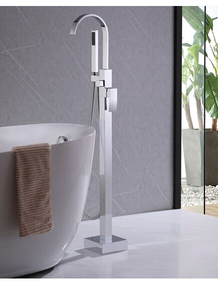 Купить Смеситель ABBER Wasserfall AF8615 напольный, хром (af8615) по цене 50300 руб., в Санкт-Петебруге в интернет магазине 100-Систем, а также дургие товары ABBER из раздела Напольные смесители для ванны, раковины и Смесители для ванны и душа