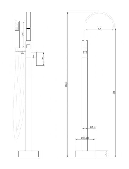 Купить Смеситель ABBER Wasserfall AF8615 напольный, хром (af8615) по цене 50300 руб., в Санкт-Петебруге в интернет магазине 100-Систем, а также дургие товары ABBER из раздела Напольные смесители для ванны, раковины и Смесители для ванны и душа