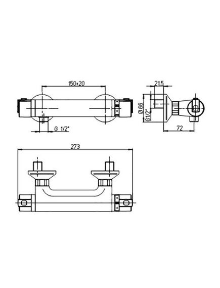 Купить Смеситель для душа Paini Arena с термостатом (92cr511th) по цене 18150 руб., в Санкт-Петебруге в интернет магазине 100-Систем, а также дургие товары Paini из раздела Смесители для душа без излива и Смесители для ванны и душа