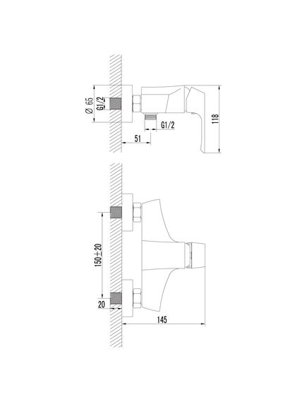 Купить Смеситель Lemark Unit LM4503C для душа (lm4503c) по цене 9000 руб., в Санкт-Петебруге в интернет магазине 100-Систем, а также дургие товары LEMARK из раздела Смесители для душа без излива и Смесители для ванны и душа