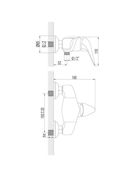 Купить Смеситель Lemark Poseidon LM4233C для душа (lm4233c) по цене 5610 руб., в Санкт-Петебруге в интернет магазине 100-Систем, а также дургие товары LEMARK из раздела Смесители для душа без излива и Смесители для ванны и душа