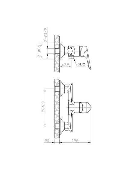 Купить Смеситель "CAIRO" д/душа, без акс., арт. CI 80 (ci 80 w/a) по цене 5190 руб., в Санкт-Петебруге в интернет магазине 100-Систем, а также дургие товары ESKO из раздела Смесители для душа без излива и Смесители для ванны и душа