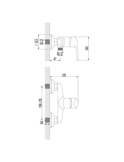 Купить Смеситель Lemark Pramen LM3303C для душа (lm3303c) по цене 5960 руб., в Санкт-Петебруге в интернет магазине 100-Систем, а также дургие товары LEMARK из раздела Смесители для душа без излива и Смесители для ванны и душа