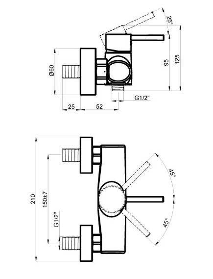 Купить Смеситель для душа AZARIO TASCO, хром  (AZ-15160631) по цене 6827.36 руб., в Санкт-Петебруге в интернет магазине 100-Систем, а также дургие товары Azario из раздела Смесители для душа без излива и Смесители для ванны и душа
