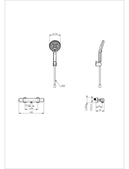 Купить Смеситель для душа с термостатом WONZON & WOGHAND INN1, Темный графит (WW-B3013-A-BGG) (ww-b3013-a-bgg) по цене 27724 руб., в Санкт-Петебруге в интернет магазине 100-Систем, а также дургие товары WONZON & WOGHAND из раздела Смесители для душа без излива и Смесители для ванны и душа