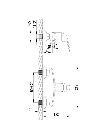 Купить Смеситель Lemark Plus Advance LM1203C для душа (lm1203c) по цене 5130 руб., в Санкт-Петебруге в интернет магазине 100-Систем, а также дургие товары LEMARK из раздела Смесители для душа без излива и Смесители для ванны и душа