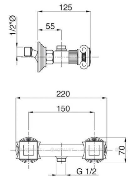 Купить Смеситель Cezares Olimp DS 02 M для душа (olimp-ds-02-m) по цене 39230 руб., в Санкт-Петебруге в интернет магазине 100-Систем, а также дургие товары CEZARES из раздела Смесители для душа без излива и Смесители для ванны и душа