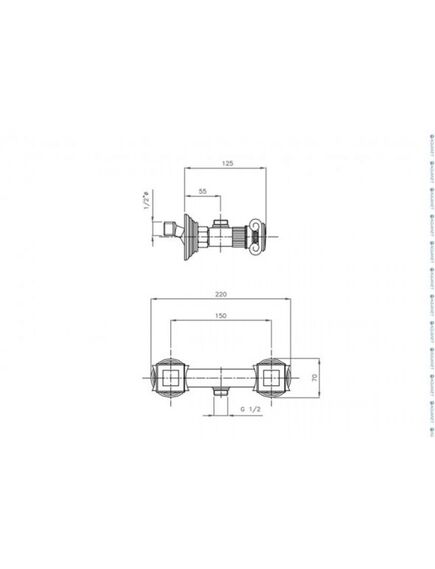 Купить Смеситель для душа Cezares OLIMP-DS-03/24-O, золото (OLIMP-DS-03/24-O) по цене 73490 руб., в Санкт-Петебруге в интернет магазине 100-Систем, а также дургие товары CEZARES из раздела Смесители для душа без излива и Смесители для ванны и душа