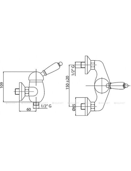 Купить Смеситель Cezares Vintage VINTAGE-DM-03/24-Sw для душа (vintage-dm-03/24-sw) по цене 47880 руб., в Санкт-Петебруге в интернет магазине 100-Систем, а также дургие товары CEZARES из раздела Смесители для душа без излива и Смесители для ванны и душа