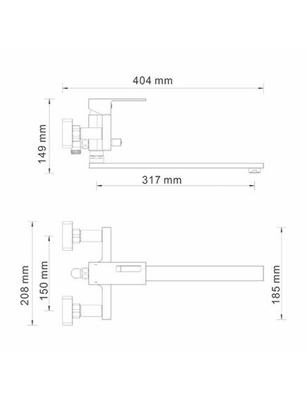 Купить Смеситель для ванны WasserKRAFT Alme 1502L универсальный Хром (1502l) по цене 11796 руб., в Санкт-Петебруге в интернет магазине 100-Систем, а также дургие товары WasserKRAFT из раздела Смесители с длинным изливом и Смесители для ванны и душа