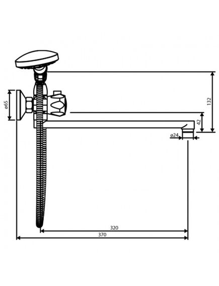 Купить D7095000 Modern двухзахватный смеситель для ванны и душа с универсальным изливом и душевым набором (d7095000) по цене 7190 руб., в Санкт-Петебруге в интернет магазине 100-Систем, а также дургие товары Dorff из раздела Смесители с длинным изливом и Смесители для ванны и душа