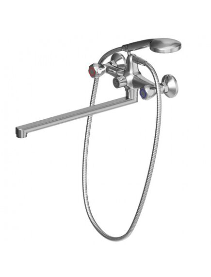 Купить D7095000 Modern двухзахватный смеситель для ванны и душа с универсальным изливом и душевым набором (d7095000) по цене 7190 руб., в Санкт-Петебруге в интернет магазине 100-Систем, а также дургие товары Dorff из раздела Смесители с длинным изливом и Смесители для ванны и душа