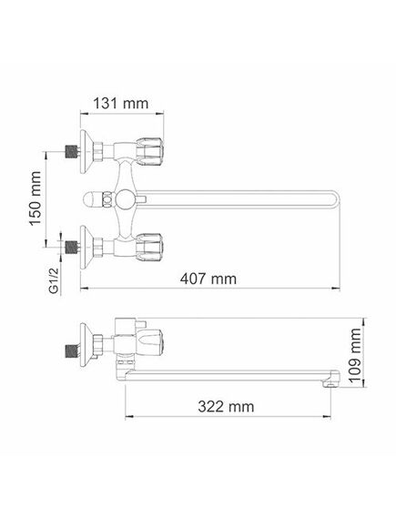Купить Смеситель для ванны WasserKRAFT Amper 2902L универсальный Хром (2902l) по цене 15300 руб., в Санкт-Петебруге в интернет магазине 100-Систем, а также дургие товары WasserKRAFT из раздела Смесители с длинным изливом и Смесители для ванны и душа