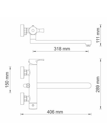 Купить Смеситель для ванны WasserKRAFT Berkel 4802L универсальный Хром (4802l) по цене 31290 руб., в Санкт-Петебруге в интернет магазине 100-Систем, а также дургие товары WasserKRAFT из раздела Смесители с длинным изливом и Смесители для ванны и душа
